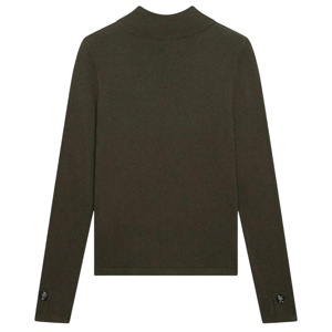 Mint Velvet Khaki Button Detail Top